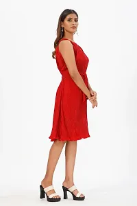 Stylish Satin Self Design Dresses For Women-thumb2