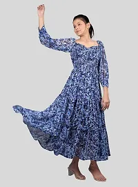 Stylish Chiffon Printed Dresses For Women-thumb2