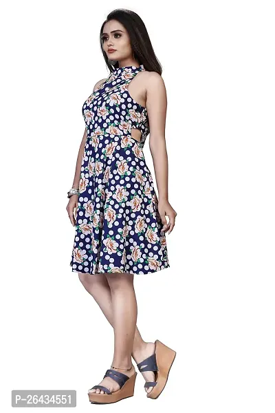 Stylish Crepe Printed Dresses For Women-thumb3