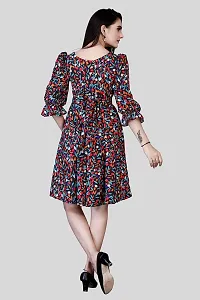 Stylish Crepe Printed Dresses For Women-thumb1