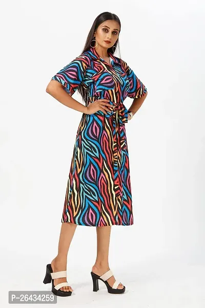 Stylish Crepe Self Design Dresses For Women-thumb3