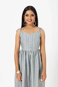 Stylish Crepe Striped Dresses For Women-thumb3