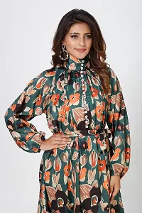 Stylish Satin Printed Dresses For Women-thumb4