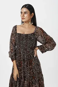 Stylish Chiffon Printed Dresses For Women-thumb3