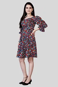 Stylish Crepe Printed Dresses For Women-thumb3