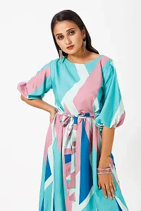 Stylish Crepe Dyed Dresses For Women-thumb3