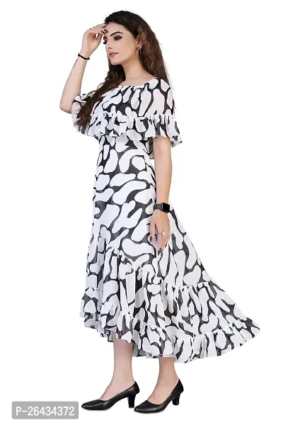 Stylish Georgette Printed Dresses For Women-thumb4