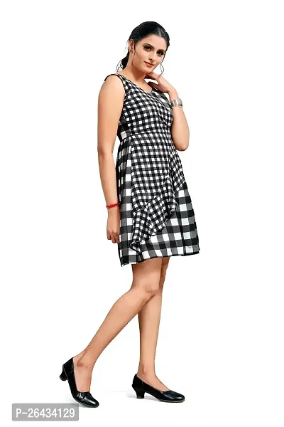 Stylish Georgette Checked Dresses For Women-thumb3