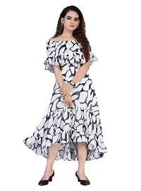 Stylish Georgette Printed Dresses For Women-thumb1