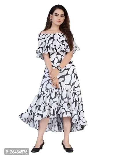 Stylish Georgette Printed Dresses For Women-thumb2