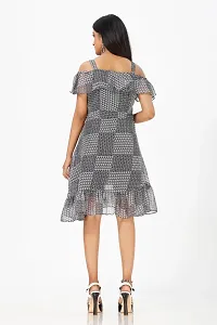 Stylish Chiffon Checked Dresses For Women-thumb4