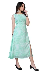 Stylish Chiffon Self Design Dresses For Women-thumb3