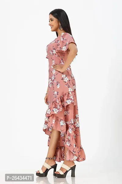 Stylish Crepe Printed Dresses For Women-thumb3