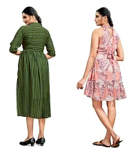 Stylish Chiffon Self Design Dresses For Women- Pack Of 2-thumb2