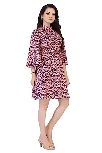 Stylish Crepe Self Design Dresses For Women-thumb1