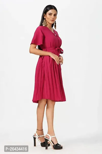 Stylish Crepe Solid Dresses For Women-thumb5