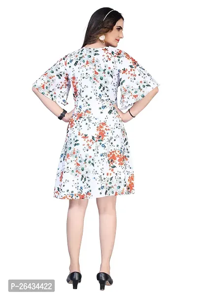 Stylish Crepe Printed Dresses For Women-thumb2