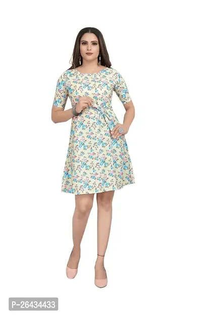 Stylish Crepe Printed Dresses For Women-thumb4