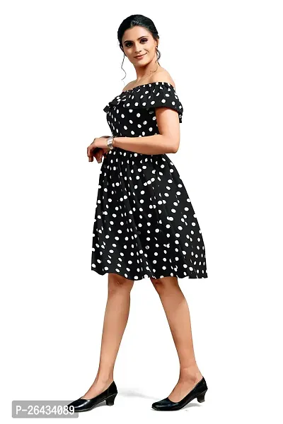 Stylish Crepe Printed Dresses For Women-thumb3