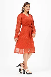 Stylish Crepe Printed Dresses For Women-thumb2