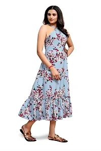 Stylish Crepe Printed Dresses For Women-thumb1