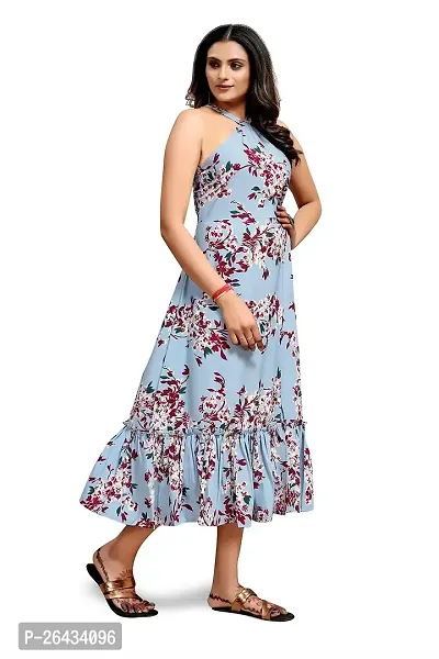 Stylish Crepe Printed Dresses For Women-thumb2