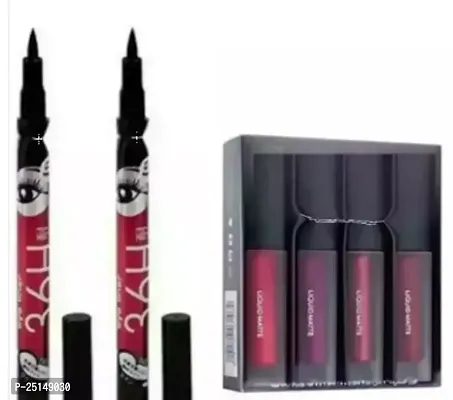 Best Quality Liquid 4 In 1 Lipstick Smudgeproof And Waterproof Eyeliner (Pack Of 6) 100 Gm-thumb0