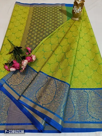 Beautiful Kora Muslin Woven Design Women Saree with Blouse Piece-thumb3