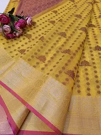 Beautiful Cotton Silk Woven Design Women Saree with Blouse Piece-thumb4