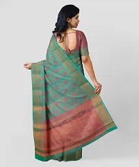 Beautiful Cotton Silk Woven Design Women Saree with Blouse Piece-thumb1