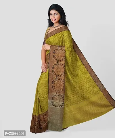 Beautiful Kora Muslin Woven Design Women Saree with Blouse Piece-thumb2