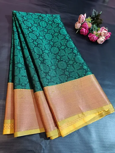 Alluring Art Silk Saree with Blouse piece 