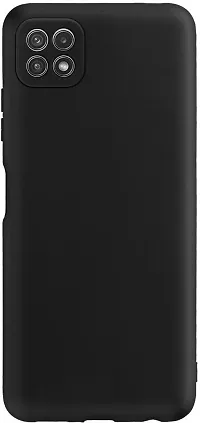 Classic Black Rubber Back Cover For Samsung Galaxy A22 5G Samsung Galaxy F42 5G-thumb1