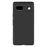 Classic Black Rubber Back Cover For Google Pixel 7A-thumb1