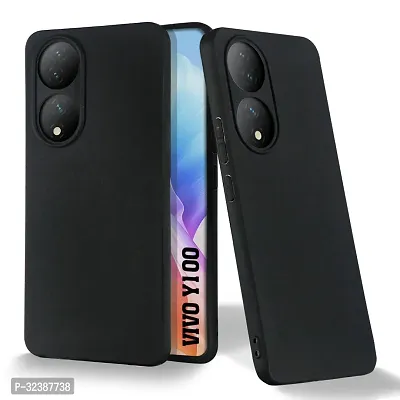 Classic Black Rubber Back Cover For Vivo Y100 5G Vivo T2 5G Vivo Y100 A 5G-thumb0