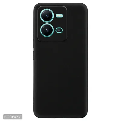 Classic Black Rubber Back Cover For Vivo V25-thumb2