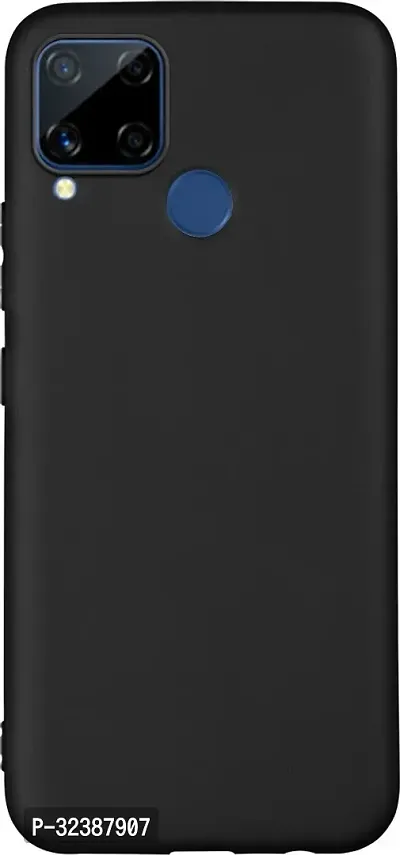 Classic Black Rubber Back Cover For Realme C15 Realme C15 Qualcomm-thumb2