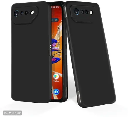 Classic Black Rubber Back Cover For Asus Rog Phone 7 Ultimate-thumb0