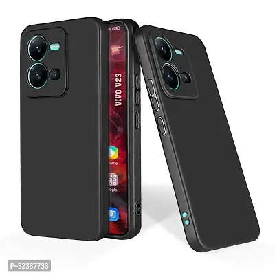 Classic Black Rubber Back Cover For Vivo V25