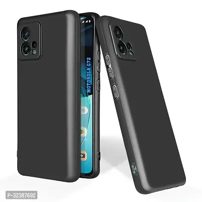 Classic Black Rubber Back Cover For Motorola G72