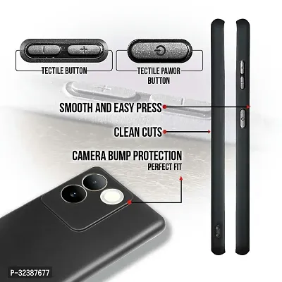 Classic Black Rubber Back Cover For Iqoo Z7 Pro 5G Vivo T2Pro-thumb3