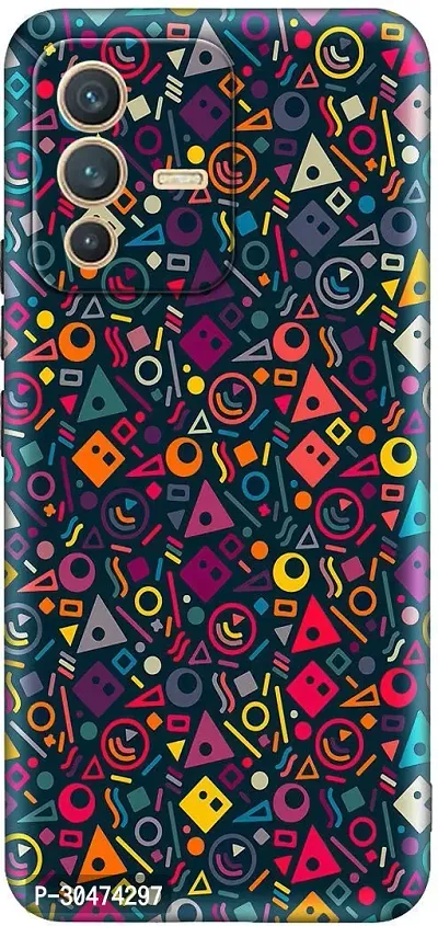 Fancy Printed Embossed Back Cover For Vivo V23 5G-thumb0