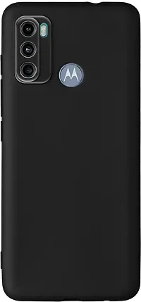 Classic Black Rubber Back Cover For Motorola G60 Motorola G40 Fusion-thumb1