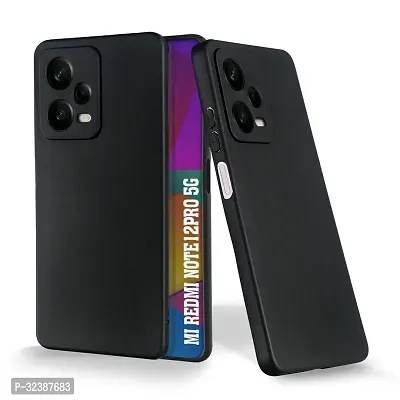 Classic Black Rubber Back Cover For Mi Redmi Note 12 Pro 5G Redmi Note 12 Pro 5G