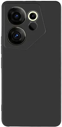 Classic Black Rubber Back Cover For Tecno Camon 20 Premier-thumb1