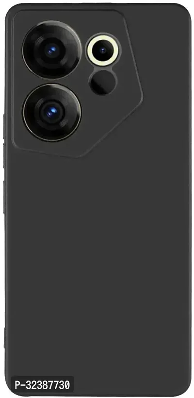 Classic Black Rubber Back Cover For Tecno Camon 20 Premier-thumb2