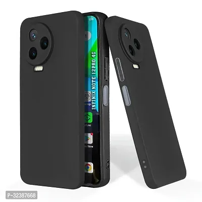 Classic Black Rubber Back Cover For Infinix Note 12 Pro 4G