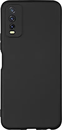 Classic Black Rubber Back Cover For Vivo Y20 Vivo Y20T Vivo Y20G Vivo Y20I Vivo Y12G-thumb1