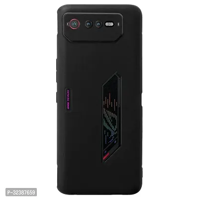 Classic Black Rubber Back Cover For Asus Rog Phone 6-thumb2