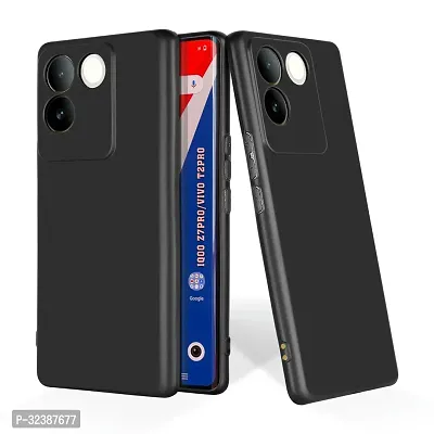 Classic Black Rubber Back Cover For Iqoo Z7 Pro 5G Vivo T2Pro-thumb0